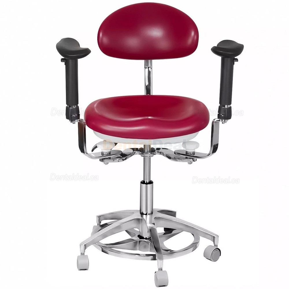 JKS 037 Dental Microscope Stool Surgeon Operator Hygienist Chair with Armrest